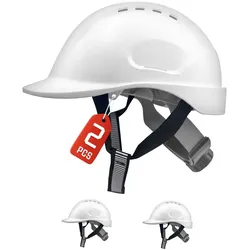 Mustbau 2 Stücke, Bauhelm,Schutzhelm,Arbeitshelm,Bauarbeiterhelm,52-66cm