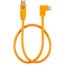 Tether Tools TetherPro Datenkabel USB-C an USB-C Pigtail rechtsgewinkelt 50 cm Orange