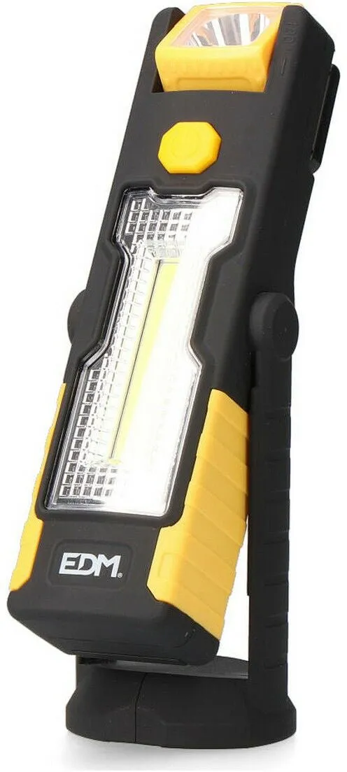Taschenlampe LED EDM Cob XL Haken Magnet Doppelfunktion 230 Lm Gelb ABS 3 W