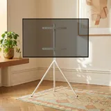 pro.tec Valle TV-Ständer 137 x 85,5 x 46,5 cm Weiß Aluminium/Kunststoff/Metall/Stahl