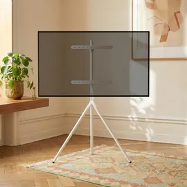 pro.tec Valle TV-Ständer 137 x 85,5 x 46,5 cm Weiß Aluminium/Kunststoff/Metall/Stahl