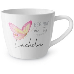 La Vida Tasse Kaffeetasse Teetasse Tasse Maxi Becher für dich la vida „Beginne den, Material: Porzellan