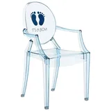 Kartell Loulou Ghost Kinderstuhl, Polykarbonat, Hellblau, 37 x 40 x 63 cm