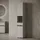 KADIMA DESIGN HAMBURG Hochschrank 33 x 181 x 34 cm Steingrau Kunststoff/Metall