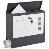 Relaxdays Briefkasten Anthrazit inkl. Zeitungsfach