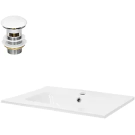 luxebath Waschbecken Aufsatzwaschbecken 61 x 16,5 cm