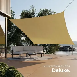 Tectake tectake® Sonnensegel Sunny HDPE mit 185 g/m2 und 87 % UV-Schutz für Balkon, Garten und Terrasse, umfangreiches Montagematerial
