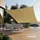 Tectake tectake® Sonnensegel Sunny HDPE mit 185 g/m2 und 87 % UV-Schutz für Balkon, Garten und Terrasse, umfangreiches Montagematerial