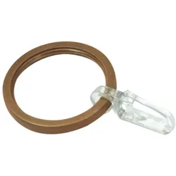 Gardinia Windsor 10x Gardinenringe mit Faltenleghaken für Ø 25 mm Gardinenstange, Bronze