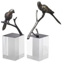 Casa Padrino Luxus Deko Objekte 2er Set Bronzefarben - Büro Deko - Schreibtisch Deko - Wohnzimmer Deko - Luxus Kollektion