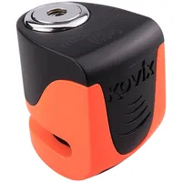 Kovix KS6 Series - Disc-Schloss mit Alarm, USB-Ladegerät, Farbe Orange