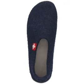 Living Kitzbühel Woll-Hausschuhe "Gipfelkreuz" in Dunkelblau - blau, 42