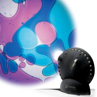 Mathmos Space Projektor in Schwarz mit Lavalampen Effekt Violett/Blau