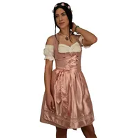 Golden Trachten Dirndl Set Trachtenkleid Rosa Weiß gepunktet Gr 34 bis 42 517GT (38) - 38