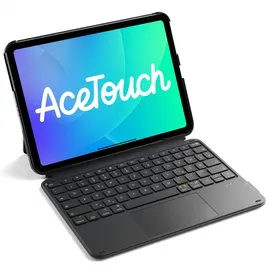 Inateck Hülle mit Tastatur für iPad 10/11 Generation, iPad Air 11" M3/M2, Pro 11 Schwarz