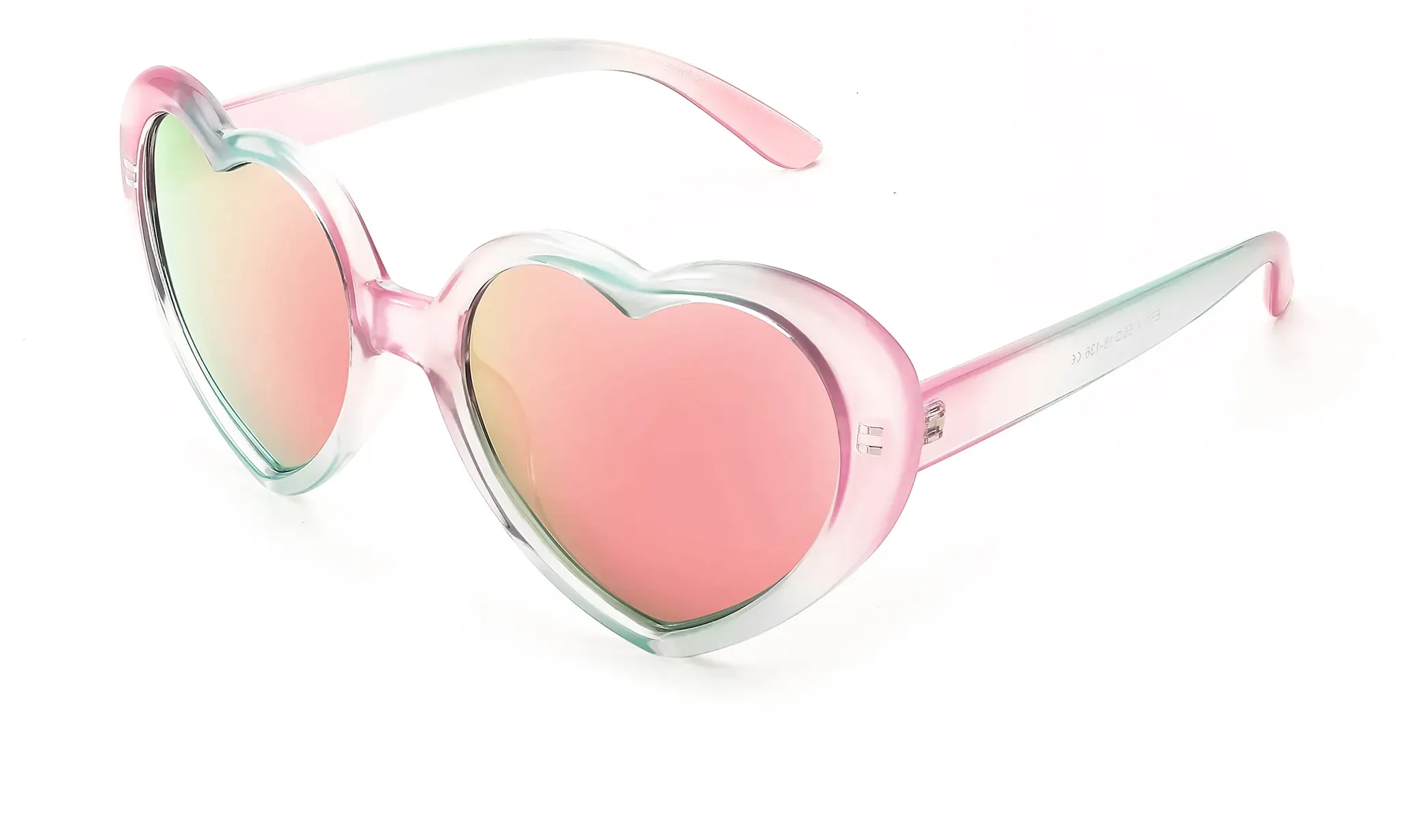 FEISEDY Herz Sonnenbrille Polarisiert Damen Herzbrille für Party Valentinstag Festival mit UV400 Schutz B2337 - L