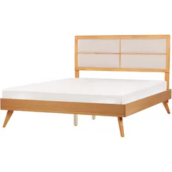 Bett mit Lattenrost POISSY 160 x 200 cm Braune Esche