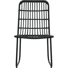 vidaXL Bistro-Set 3-tlg. Schwarz