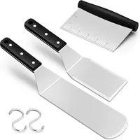 luxuskollektion Grillspachtel 3er Set Edelstahl/ABS weiß