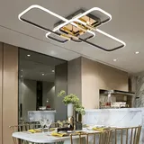 SHIANDAR LED Deckenleuchte Wohnzimmer, Unterputz Deckenleuchte Dimmbar,Wohnzimmerlampe Deckenleuchte Moderne Deckenlampe Led Wohnzimmer mit Fernbedienung 3000–6500K