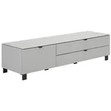 hom'in Hom`in Tv-Element, Grau, Hellgrau, Metall, 2 Schubladen, 165x41.1x52.5 cm, Kleinmöbel