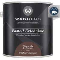 Wanders Pastell Erlebnisse 2,5L - Kräftiger Espresso/Dunkles Braun - Edelmatte Wandfarbe! Küchenmöbellack und Möbelfarbe. Kreidefarbe für Holz & mehr. Hohe Deckkraft, schnell trocknend