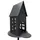 Spetebo Gartenstecker Haus 75 cm Anthrazit
