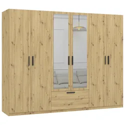 Drehtürenschrank Milos Eiche Artisan