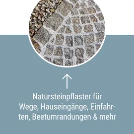 Schicker Mineral Mineral Granit Pflastersteine hellgrau 5x5x5 cm 25 kg