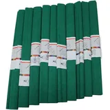Werola Transparentpapier WEROLA Feinkrepp MOOSGRÜN 10 Rollen 50x250cm Rolle