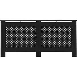 vidaXL Heizkörperverkleidung Schwarz 172x19x81,5 cm MDF