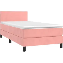 vidaXL Boxspringbett 100 x 200 cm Rosa