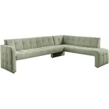 exxpo - sofa fashion Essbank Barista Grün 265 x 83 x 199 cm