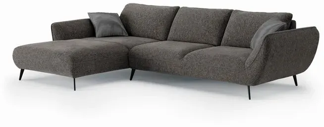 SOMETA Ecksofa Joleen Stoff Anthrazit /