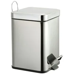 Bravat Kosmetikeimer mit Soft-Close 3 Liter eckig 639250, Accessoires, chrom