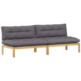 vidaXL Mittelsofa Einheit 1 St  Helles Akazie/Dunkelgrau