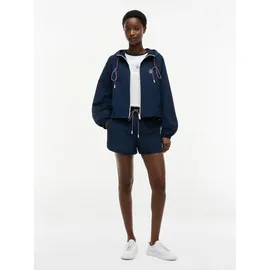 Tommy Hilfiger Damen, Windbreaker Jacke Nylon Wasserabweisend, blau (Dark night navy), XL - XL
