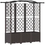 vidaXL Hochbeet mit Rankgitter und Dach 163 x 40 x 141 cm Braun