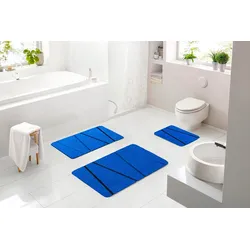Badematte BATEX "Vedia", blau, H:27mm, Polyacryl, Badematten, extra weiches und pflegeleichtes Garn