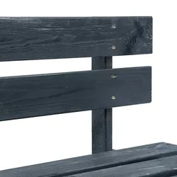 vidaXL Garten-Palettenbank Holz Schwarz