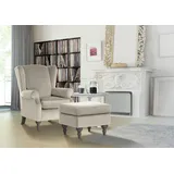 GUTMANN FACTORY Ohrensessel Cozy beige ¦ Maße (cm): B: 83 H: 102 T: 87.0