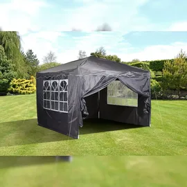 Chillroi Faltpavillon 3 x 3 m grau inkl. 4 Seitenteile