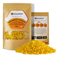 Bienenbiya Bienenwachstücher 400g 100% Reine Bienenwachs Pastillen ohne Zusatzstoffe, natürliches Beeswax für Salben,Kosmetika,Seifen,Kerzenherstellung und Leder-/Holzpflege, 100% natürlich ohne zusatzstoffe