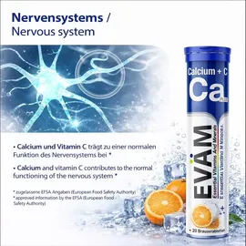 eväm Calcium + Vitamin C Brausetabletten 12x20 St.