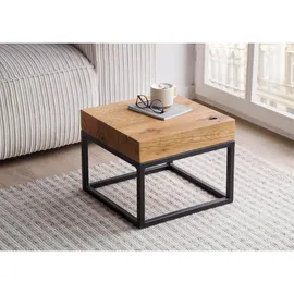 MASSIVMOEBEL24.DE Couchtisch natur Eiche 40 x 40 x 32 cm