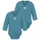 normani Outdoor Sports 2er Pack Doppelpack Baby-Body Merino Wickelbody in Blau | Gr.: 68