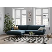 Andas Ecksofa »Stine L-Form« Besonderes Design durch Kissenoptik und Keder, by Morten Georgsen blau