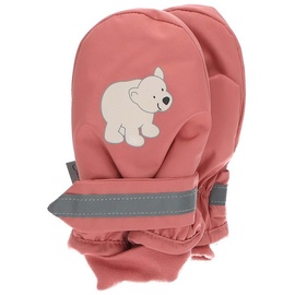 STERNTALER Baby Unisex Kinder Fäustel Eisbär Handschuh - Baby Fäustlinge Winter, Baby Handschuhe - mit Eisbär (wasserabweisend) - rosa, 1