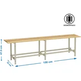 Simonrack Garderobenbank Grau 150 Cm Holz Und Metall