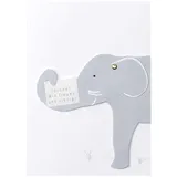 räder Tierische Babykarte Elefant Wir freuen Uns riesig